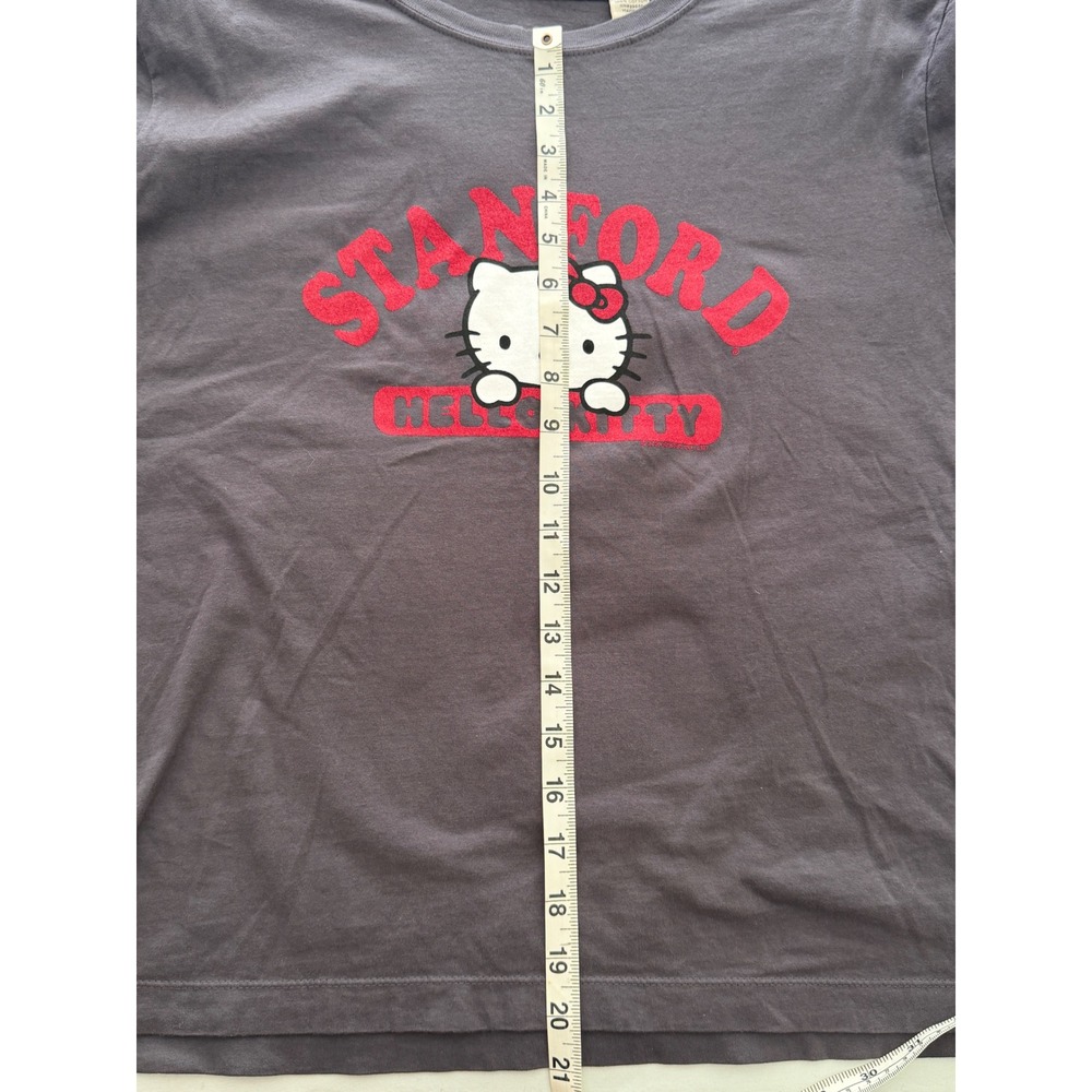 Blue 84 Stanford University Hello Kitty Graphic T-Shirt Coal Gray Women Medium - Picture 6 of 6